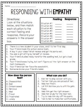 Then imagine a friend coming to you with that same problem and how you’d respond to them. . Empathy worksheets for adults pdf